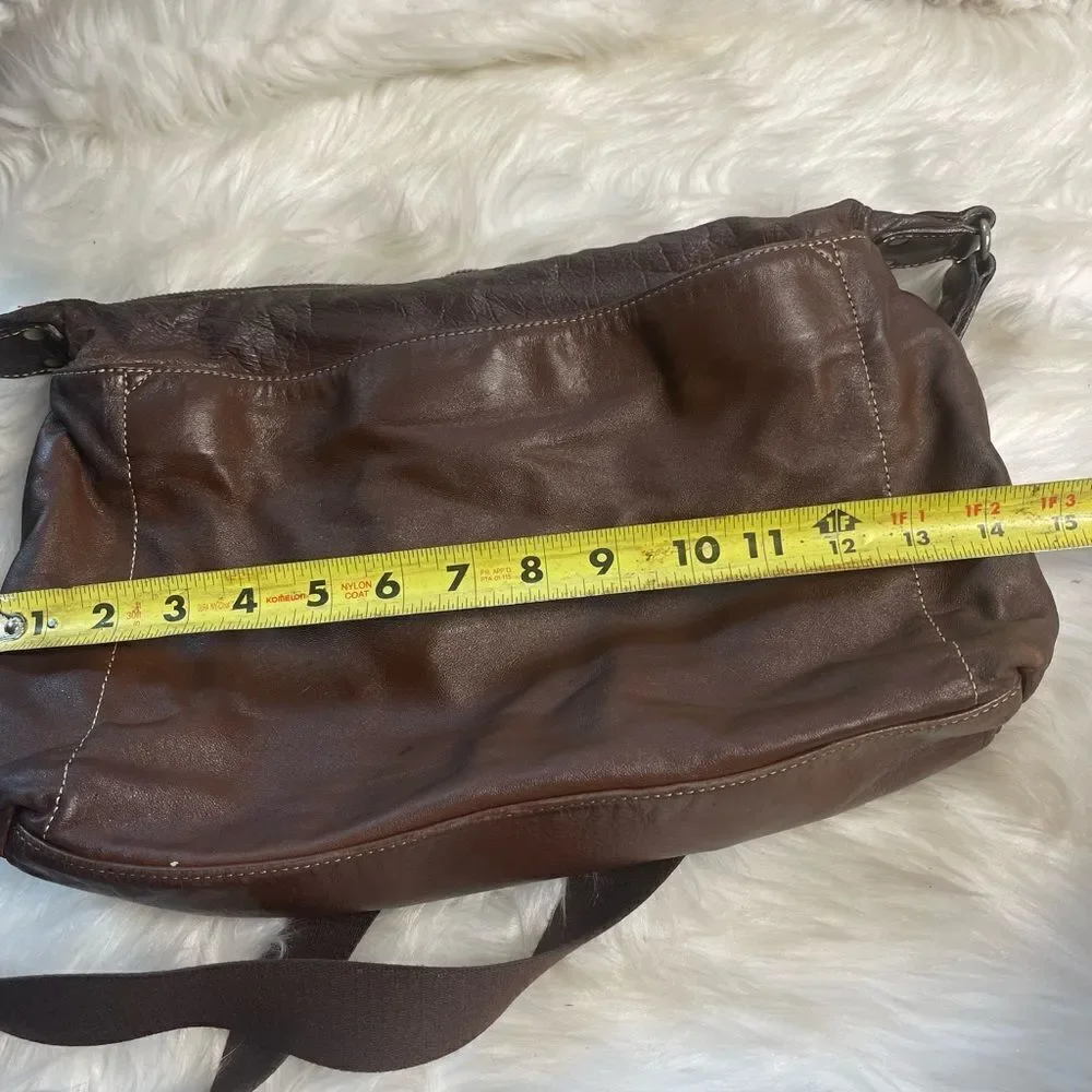 Vintage Toyooka Handmade craftsman made in Japan distressed Brown leather bag